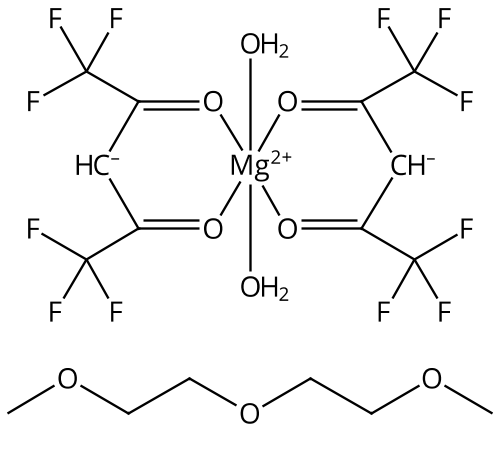 Magnesium diaquabis(1,1,1,5,5,5-hexafluoro-2,4-pentanedionato-?O2,?O4)-,(OC-6-11)-, compd. With 1,1 -oxybis[2-methoxyethane] - CAS:1153733-27-7 